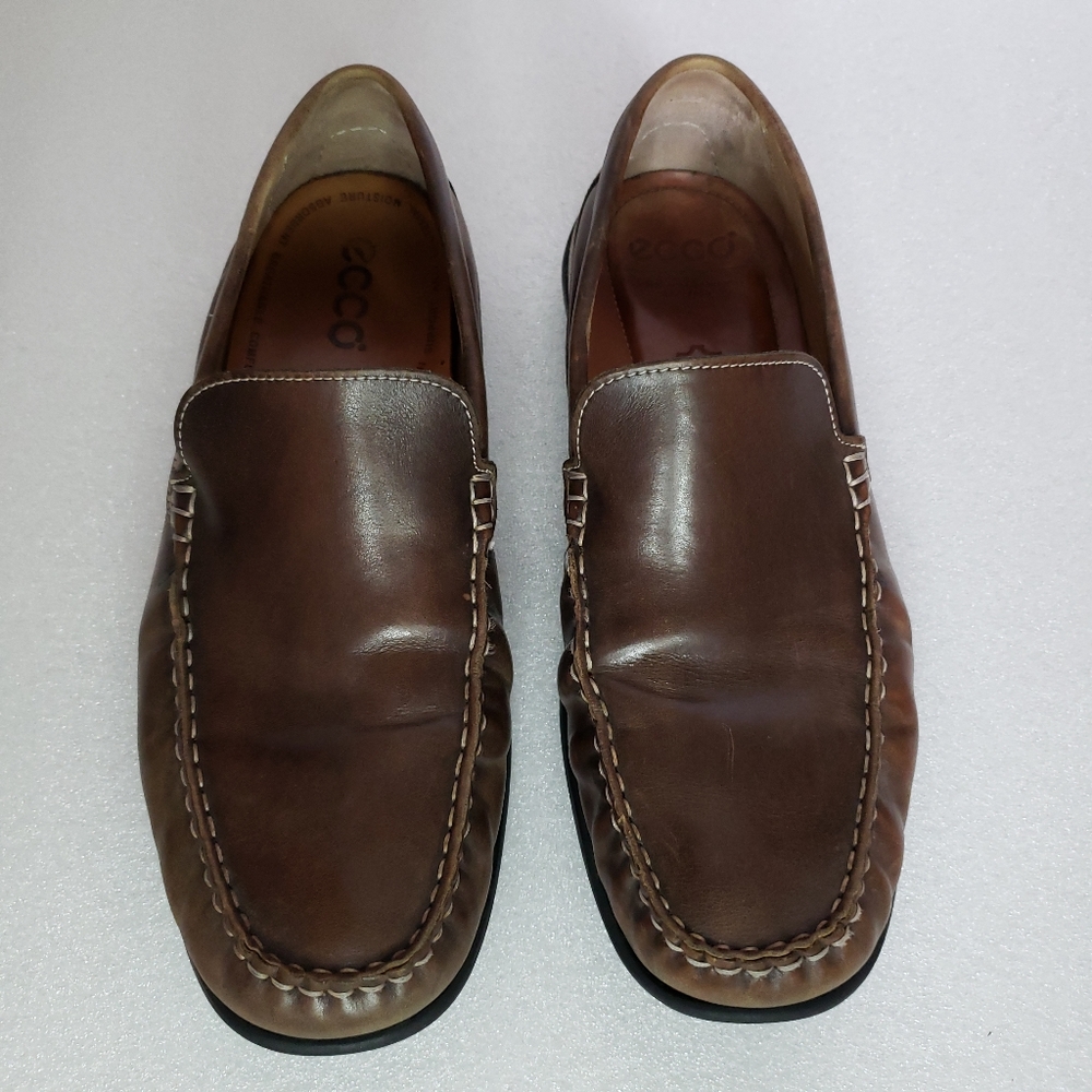 Ecco Leather Driving Macossin Loafters